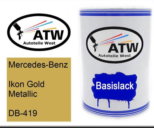 Mercedes-Benz, Ikon Gold Metallic, DB-419: 500ml Lackdose, von ATW Autoteile West.